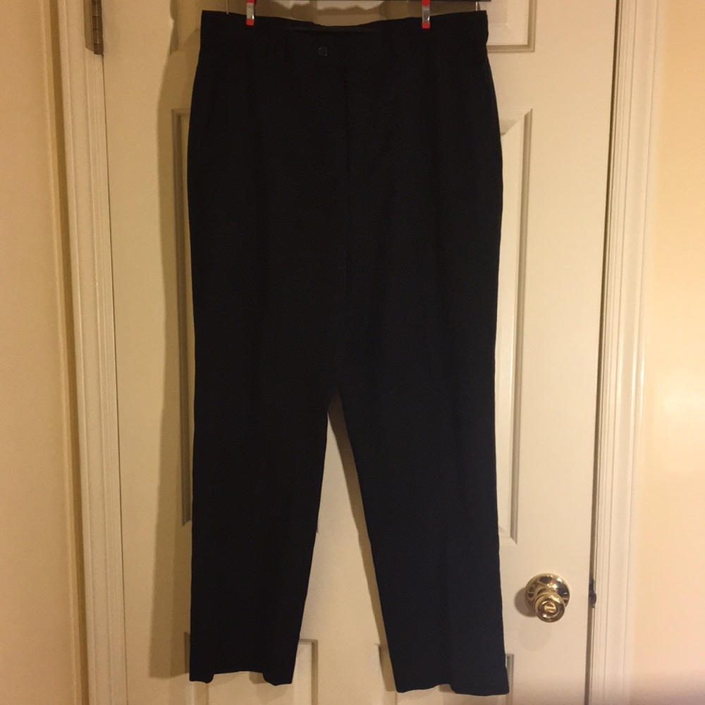 George 34x32 men’s dress pants black flat front